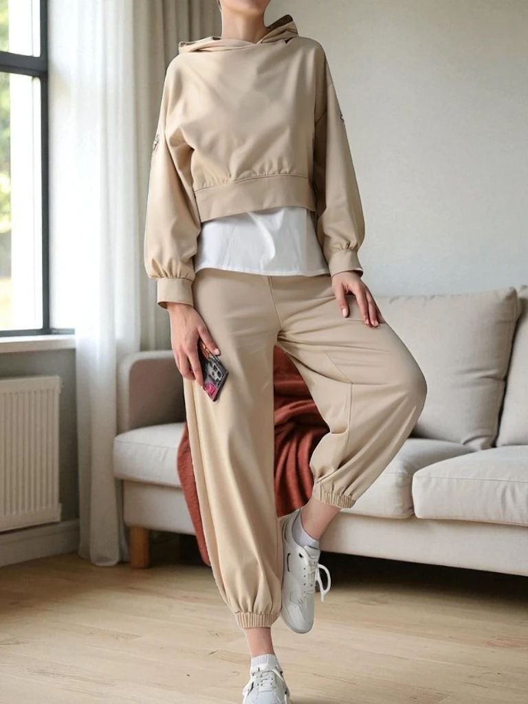 Royalfashion Ženski bombažni set s vstavljanjem majice