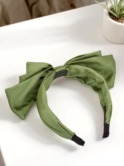 Royalfashion Satenski trak za lase z mašno Celine