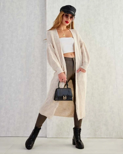 Royalfashion Ženski pleteni pulover s pregrinjalom