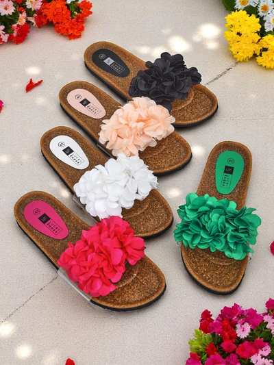 Royalfashion Ženski natikači s cvetlicami Flora Soft