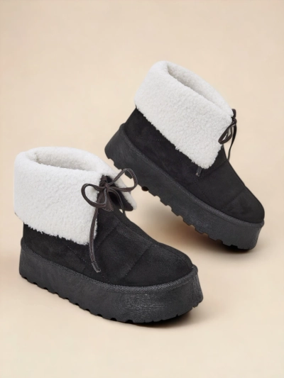 Royalfashion Ženske čizme za snijeg sa vezanjem Wdeno