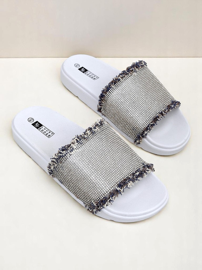 Royalfashion Ženski natikači na ravni podlogi SparkleWalk