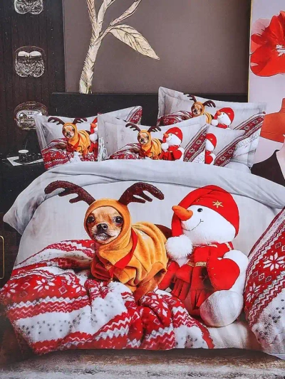 Royalfashion božični posteljni komplet 160x200 komplet 3-DELNI