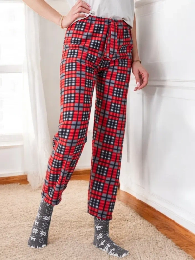 Royalfashion bombaž Christmas ženske pižame karirane hlače
