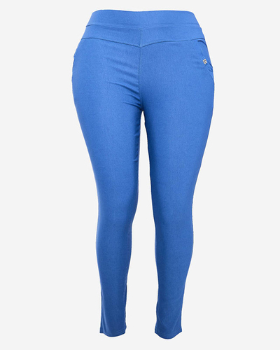 Royalfashion Niebieskie damskie spodnie typu tregginsy PLUS SIZE
