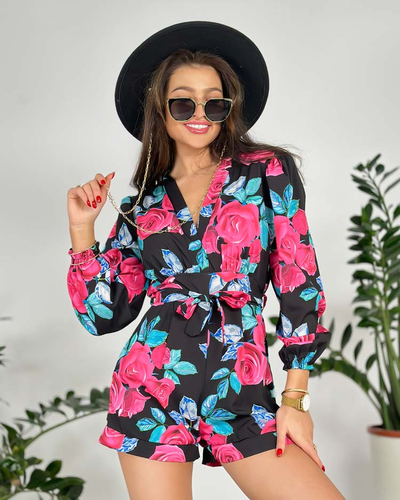 Royalfashion Ženski vzorčast kombinezon