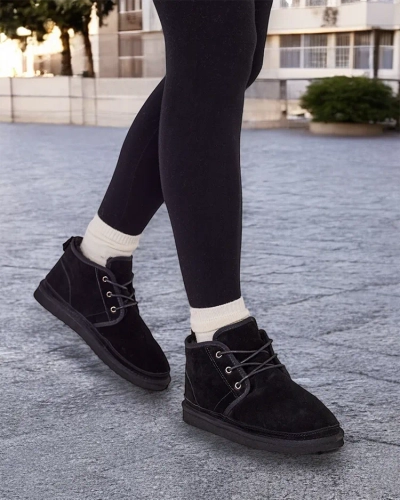 Royalfashion Czarne męskie buty a'la śniegowce Gavin