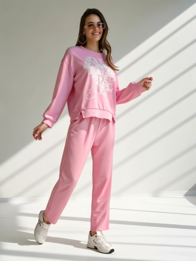 Royalfashion Ženski viskozni komplet s tiskom