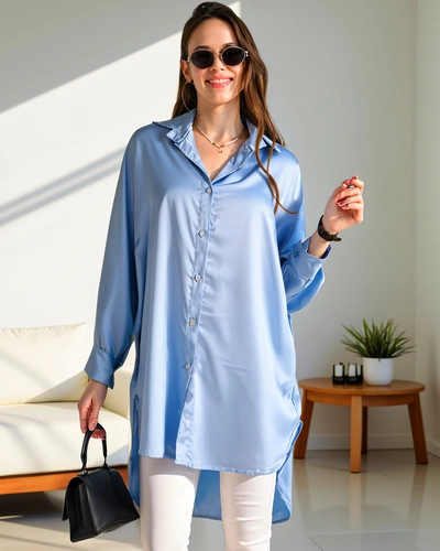 Royalfashion Dolga ženska oversized srajca