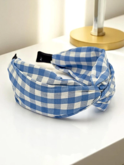 Royalfashion Karirani naglavni trak Claras