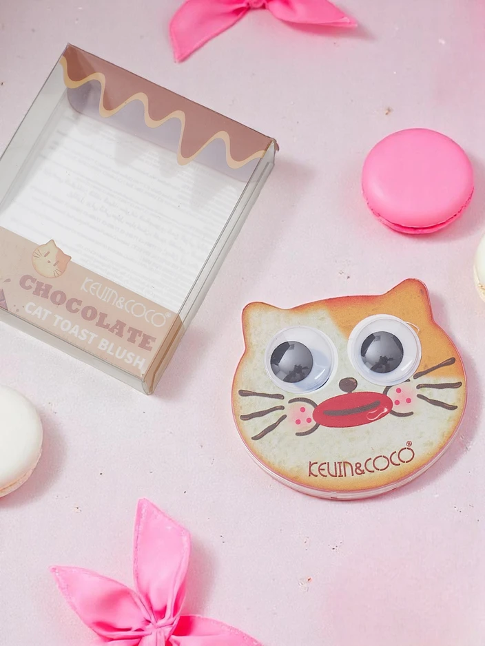Kevin&Coco Cat Toast Blush Stisnjen rdečilo Čokolada