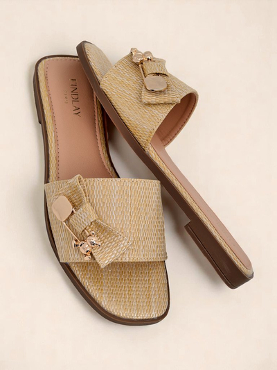 Royalfashion Ženske slamnate natikače Sandali Aurelia