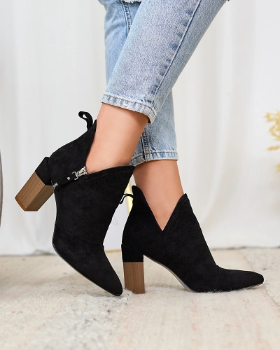 Royalfashion Črni ženski visoki škornji Swerros