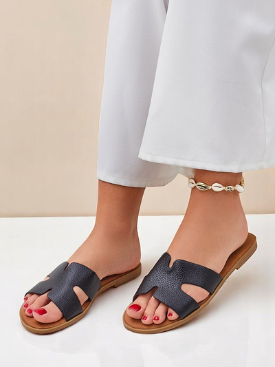 Royalfashion Ženski natikači z ravnim podplatom Priložnostni slog