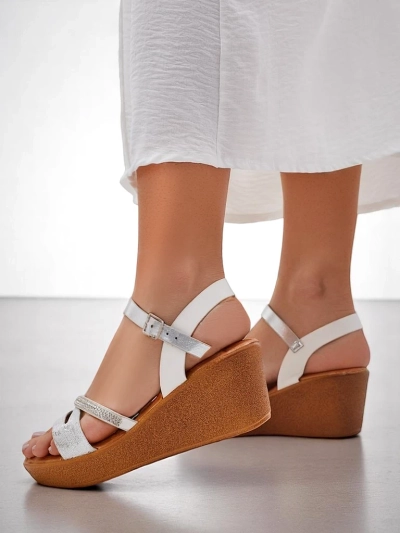 Royalfashion Ženske wedge sandale z diamanti in bleščicami Eclat