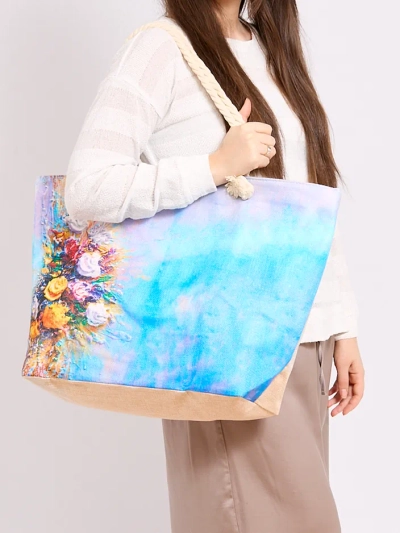 Royalfashion Velika platnena torba s printom