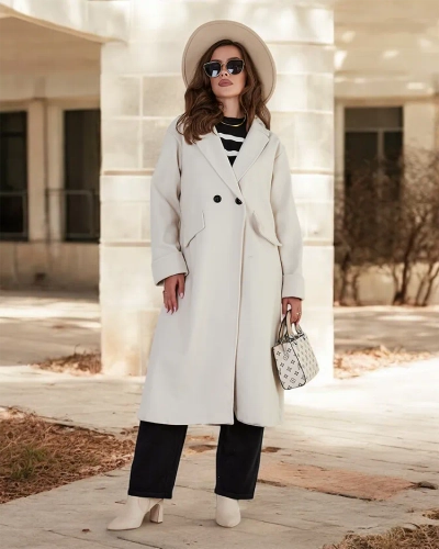 Royalfashion Dolg ženski plašč