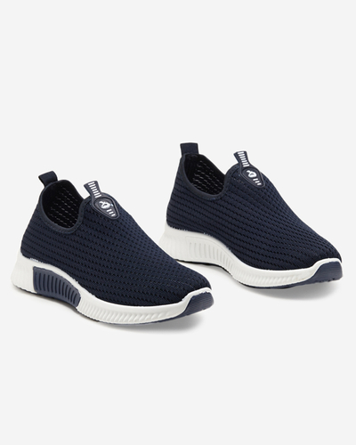 Granatowe damskie buty sportowe slip-on Palomena - Obuwie