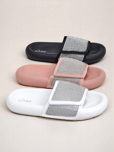 Royalfashion Dámske šľapky s plochou podrážkou Sparkle Step