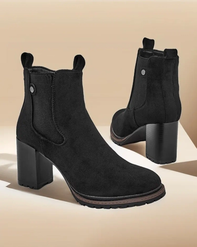 Damske eco-zamšnove kotnike Royalfashion na stolp Idilla