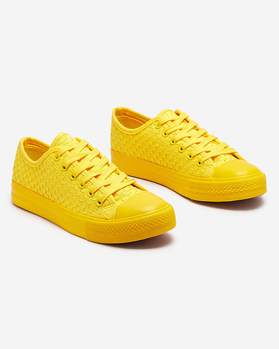 Żółte damskie trampki Aklina - Obuwie