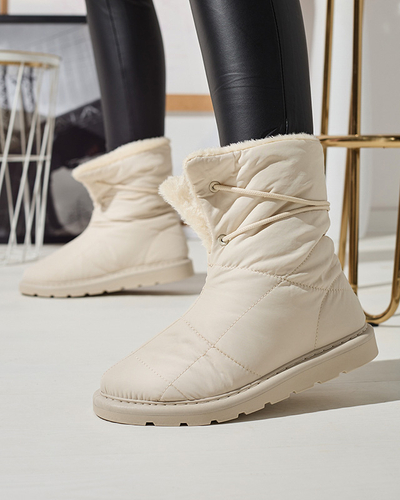 Royalfashion Beżowe damskie buty a'la śniegowce Amirfu