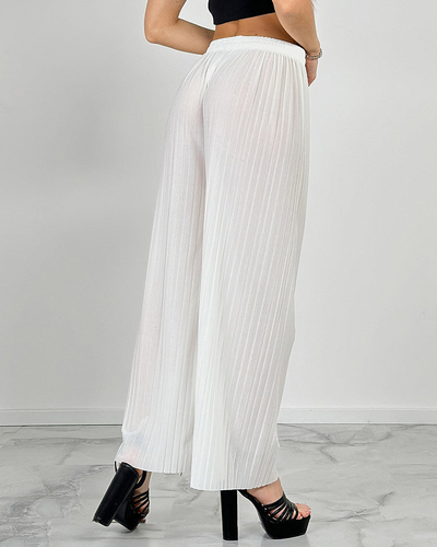 Royalfashion Ženske široke plisirane hlače