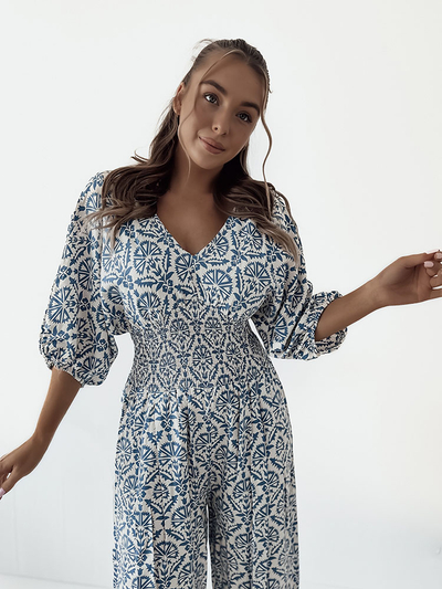 Royalfashion Vzorčast ženski kombinezon