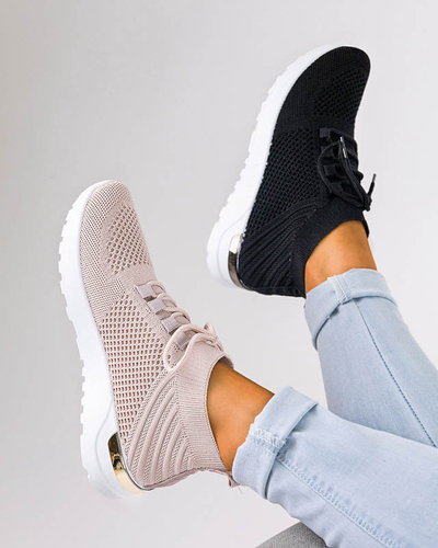 Royalfashion Damskie różowe tkaninowe buty sportowe Bamggy