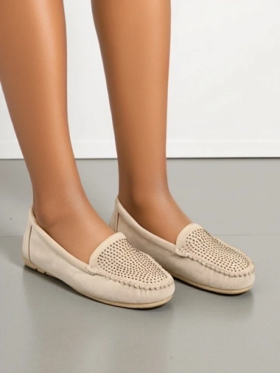 Royalfashion Ženske mokasine z rhinestones Ezuess