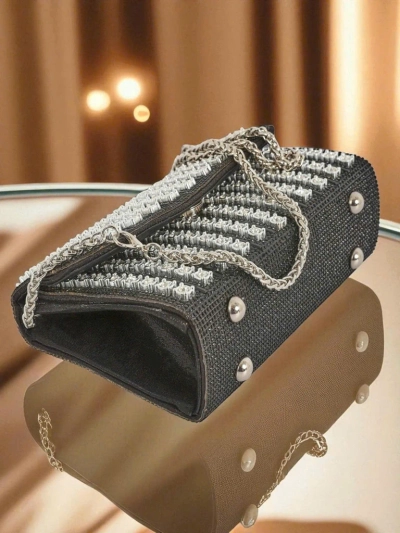 Royalfashion Ženska ročna torbica s cirkoni Elira Dusk