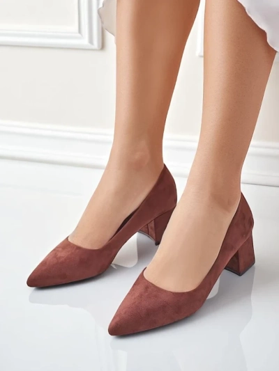 Aurelia Classico – Rjavi ženski salonarji iz semiša s peto 4,5 cm