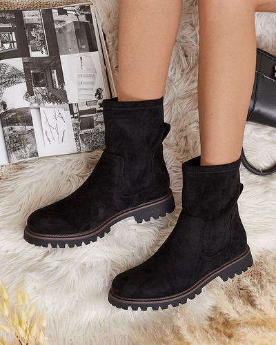 Royalfashion Ženski škornji Gebimma iz eko semiša