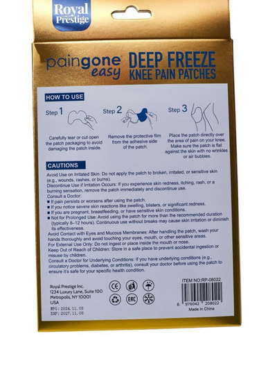 Hladilni obliži za lajšanje bolečin v kolenih (6 kosov)