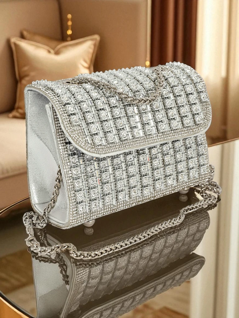 Royalfashion Ženska ročna torbica s cirkoni Elira Dusk