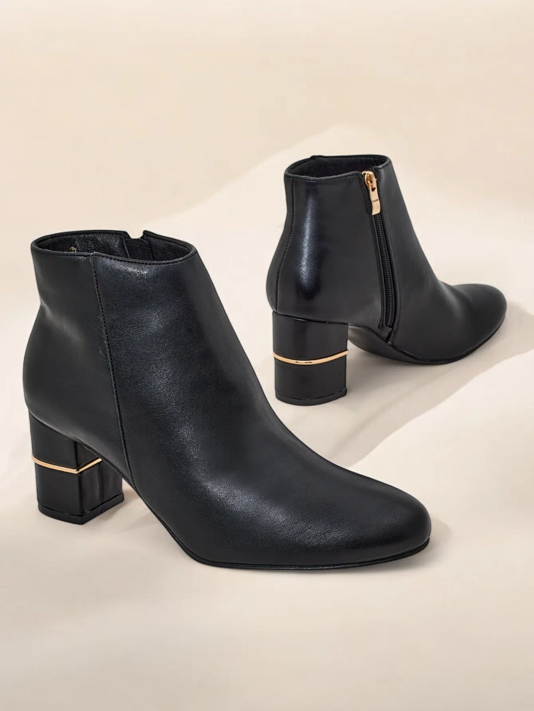 Royalfashion Ženske čizme na petu od prave kože Afennor