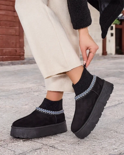 Royalfashion Kratke ženske zimske čizme a'la Nananna