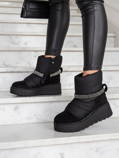 Royalfashion Ženski zimski čevlji z wedge peto Renosi
