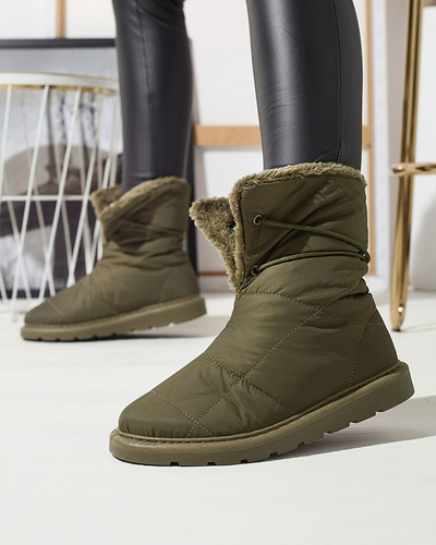 Royalfashion Ciemnozielone damskie buty a'la śniegowce Amirfu