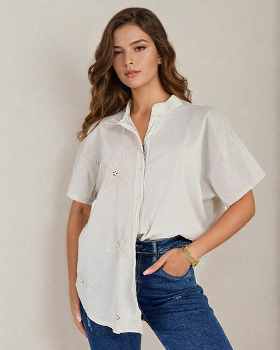 Royalfashion Ženska majica oversize z vezenino