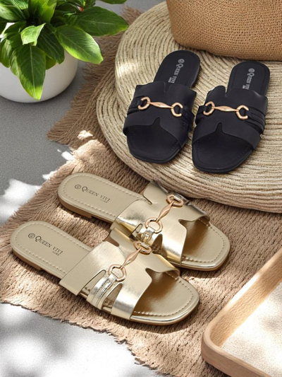 Royalfashion Ženske natikače z ravnim podplatom Lina