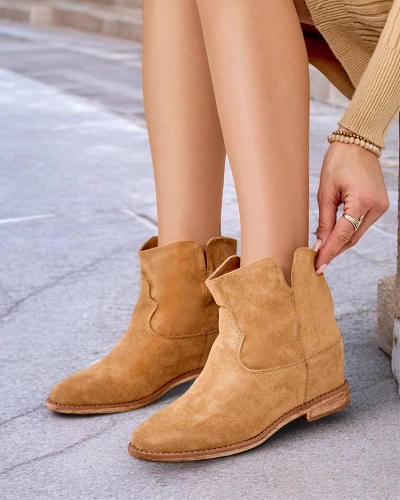 Royalfashion Ċriena karabinjeri fil-stil tal-cowboy fuq il-wedge mħassar Blueston