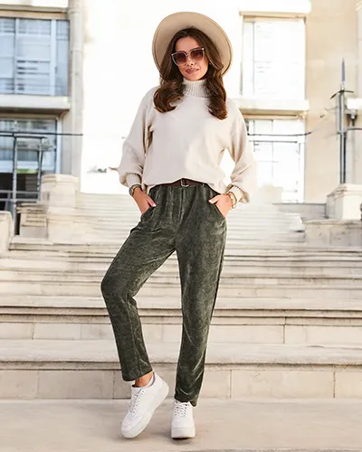 Royalfashion Jednostavne ženske trapke od kepera