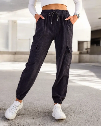 Royalfashion Ženske hlače z rebri