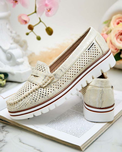 Royalfashion Azurni ženski mokasini Leteller