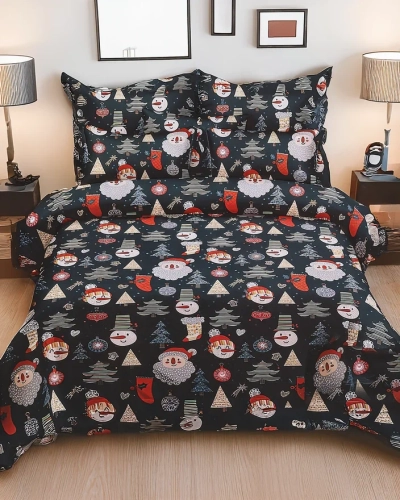 Royalfashion božićni posteljni komplet 160x200 kompleten 3-PARTS