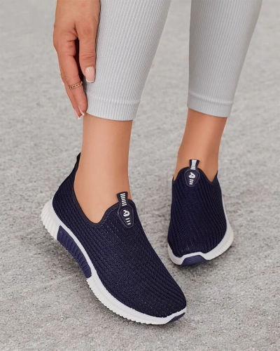 Granatowe damskie buty sportowe slip-on Palomena - Obuwie