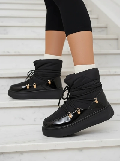 Royalfashion Ženski snežni škornji v črni barvi Dabenda