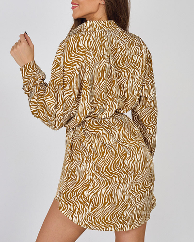 Royalfashion ženska mini obleka z vzorcem a'la zebra