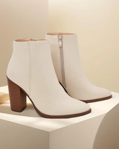 Royalfashion Damske polovične škornje na peti štikli Toemi